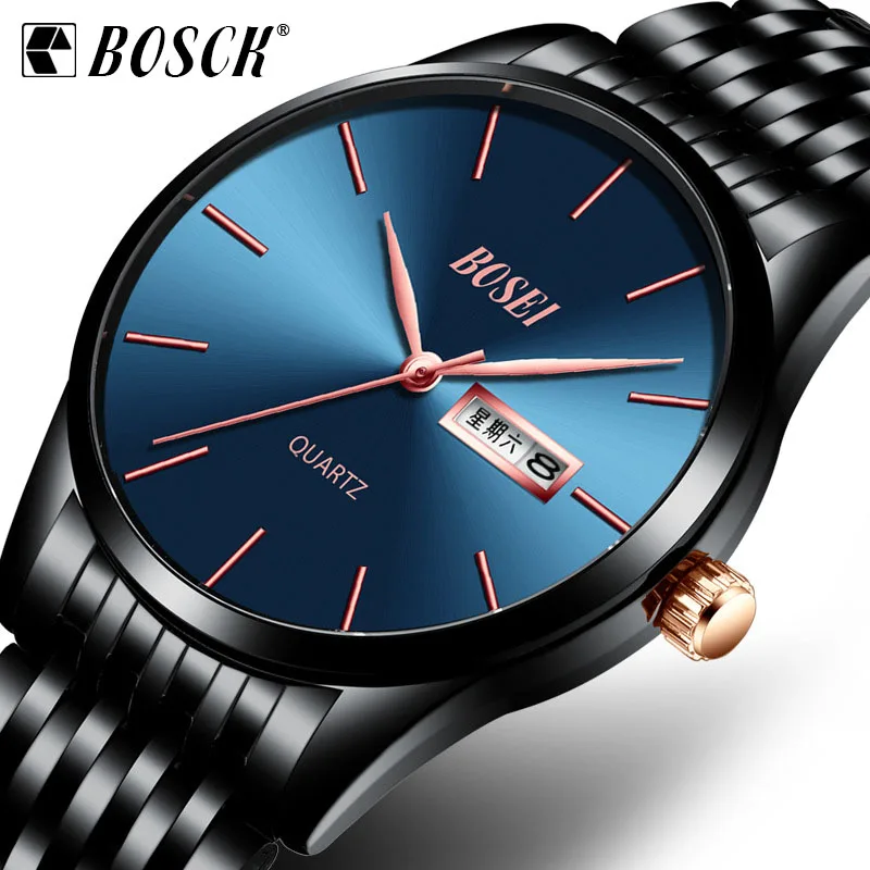 BOSCK New Hot Sale Watch Men Steel Strap Ultra-thin Fashion Wristwatch Male Waterproof Business Quartz Watch Relogio Masculino
BOSCK New Hot Sale Watch Men Steel Strap Ultra-thin Fashion Wristwatch Male Waterproof Business Quartz Watch Relogio Masculino
