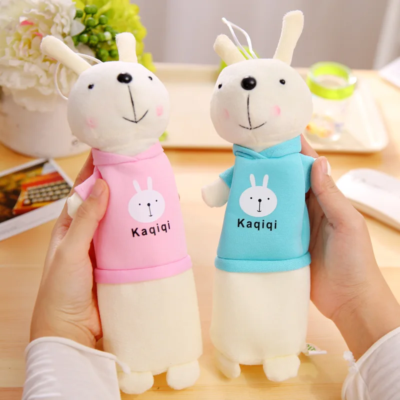 New Cute Cartoon Kawaii Plush Pencil Case Creative Lovely Rabbit Pen Bag For Kids Gift School Supplies משלוח חינם 132(China (Mainland))
