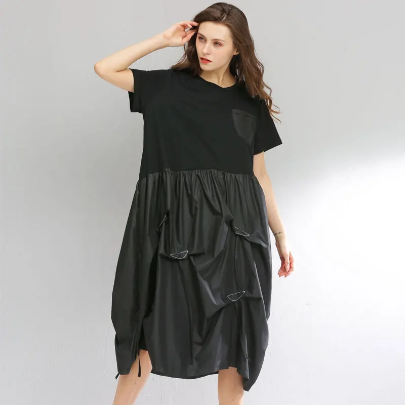 LANMREM 2019 New Summer Fashion Short Sleeves Pocket Pleated Asymmetrical Patchwork Pullover Loose Dresses Maxi WG96001
LANMREM 2019 New Summer Fashion Short Sleeves Pocket Pleated Asymmetrical Patchwork Pullover Loose Dresses Maxi WG96001