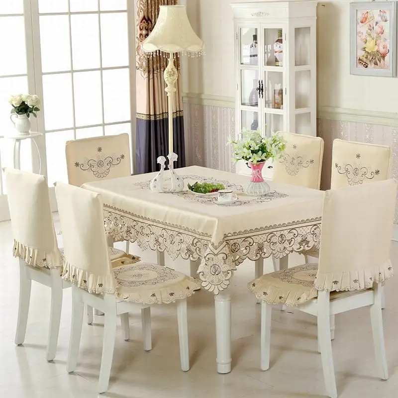 Modern Hollowed Lace Floral Tablecloth Set Suit Rectangle 130x180cm Table cloth Matching Chair Cover
Modern Hollowed Lace Floral Tablecloth Set Suit Rectangle 130x180cm Table cloth Matching Chair Cover