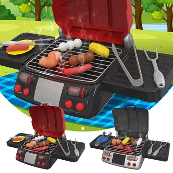19 Pieces Set Electric Grill Pretend Play Toy Simulated Kitchen Barbecue Food Cooking Set With Light And Sound
19 Pieces Set Electric Grill Pretend Play Toy Simulated Kitchen Barbecue Food Cooking Set With Light And Sound