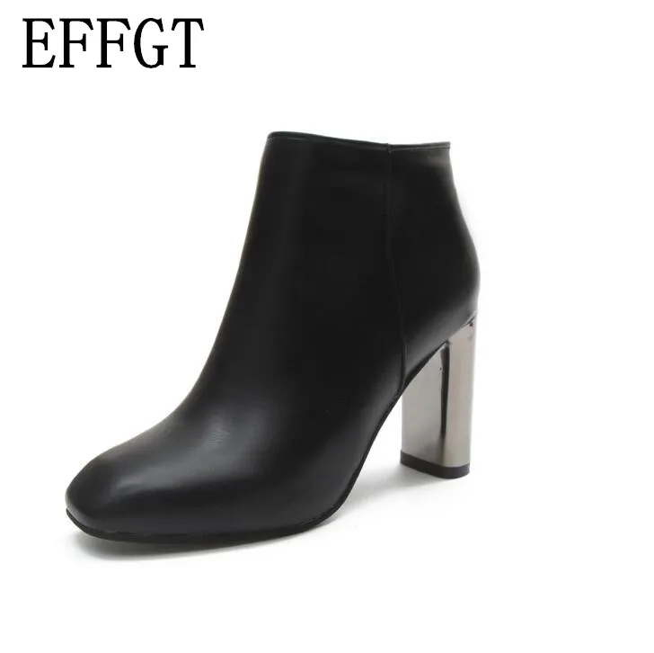 EFFGT 2019 NEW fashion European Style Sexy Square head PU Ankle Boots Comfortable Boots High Heels Women Boots
EFFGT 2019 NEW fashion European Style Sexy Square head PU Ankle Boots Comfortable Boots High Heels Women Boots