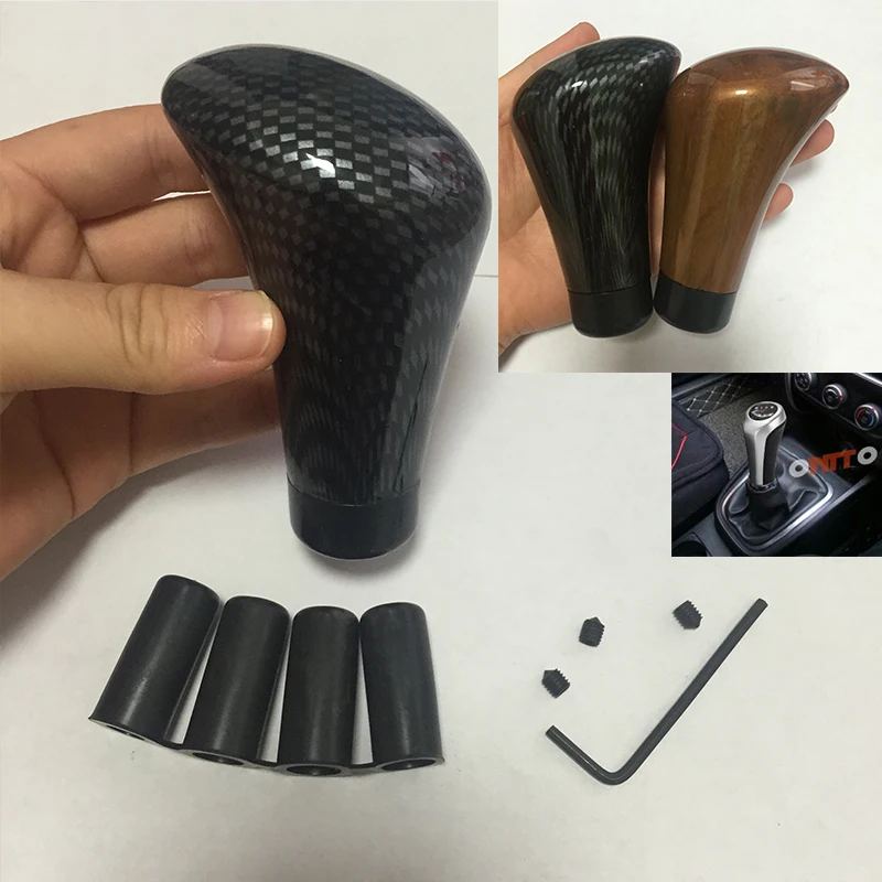 1pcs Universal Carbon Fiber wood Manual Auto Car Gear Shift Knob, Gear stick head for any car
1pcs Universal Carbon Fiber wood Manual Auto Car Gear Shift Knob, Gear stick head for any car