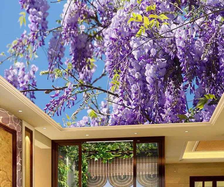 3d ceiling murals custom wallpaper Wisteria flower blue sky 3d ceiling wall papers home decor living room ceiling wall paper
3d ceiling murals custom wallpaper Wisteria flower blue sky 3d ceiling wall papers home decor living room ceiling wall paper