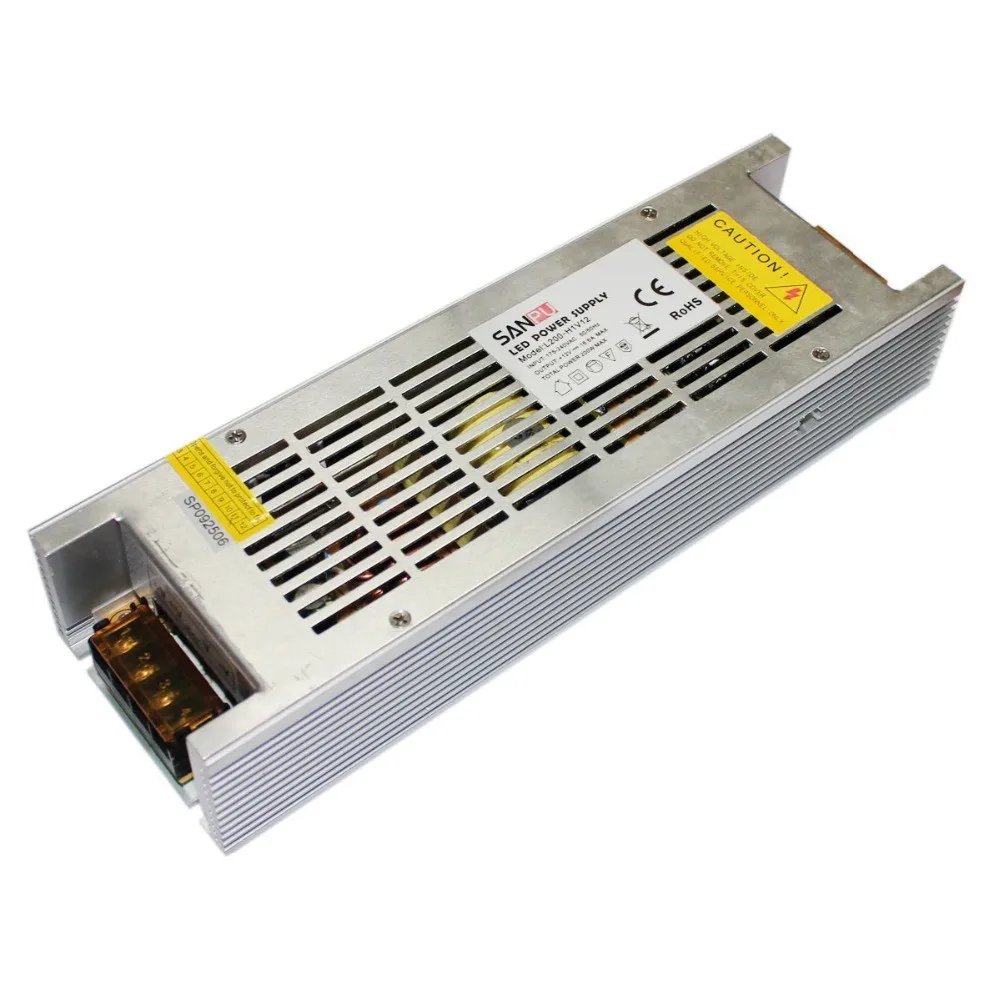 Sanpu-AC-110-240V-DC-12V16-6A-200W-Switching-Power-Supply-Silver-FREE-SHIPPING