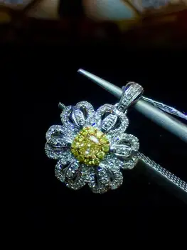Fine Jewelry Pure 18 K Gold Jewelry AU750 G18K Natural 100% nature Yellow Diamonds 0.15ct Pendant Gemstone Necklaces for Women
Fine Jewelry Pure 18 K Gold Jewelry AU750 G18K Natural 100% nature Yellow Diamonds 0.15ct Pendant Gemstone Necklaces for Women