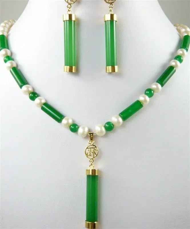 charm green/-white pearl necklace +jade pendant earring set18K gold plated watch wholesale Quartz stone CZ crystal
charm green/-white pearl necklace +jade pendant earring set18K gold plated watch wholesale Quartz stone CZ crystal