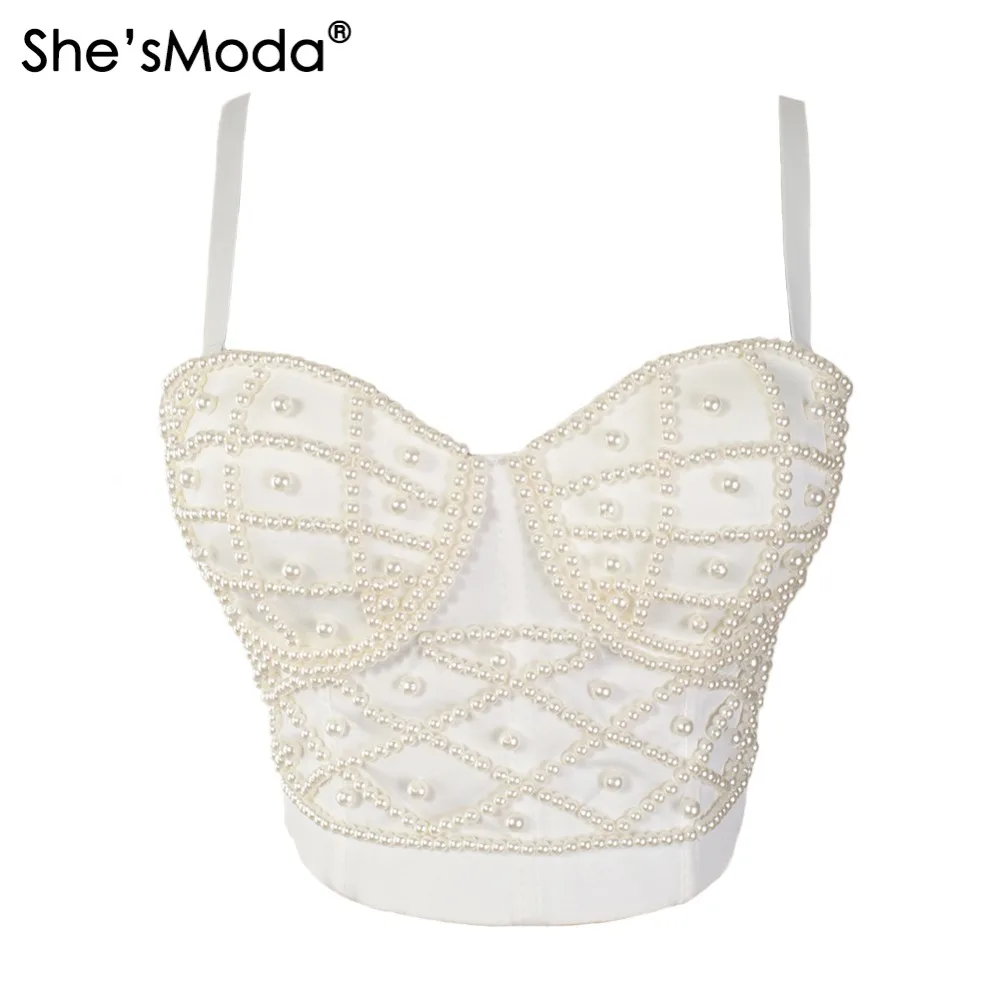 She'sModa Pearls Bralet Corselets Women's Party Wedding Bustier Bra Cropped Top Vest Plus Size
She'sModa Pearls Bralet Corselets Women's Party Wedding Bustier Bra Cropped Top Vest Plus Size