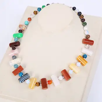 Original Natural agate necklace Colorful Crystal Women Jewelry Beads Chain Charm Female Power Mujer Collane Yoga Pendant Reiki
Original Natural agate necklace Colorful Crystal Women Jewelry Beads Chain Charm Female Power Mujer Collane Yoga Pendant Reiki