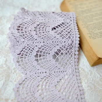 Wholesale lot (12cm) wide delicate Purple Cotton embroidered lace trim fabric for DIY -MT
Wholesale lot (12cm) wide delicate Purple Cotton embroidered lace trim fabric for DIY -MT
