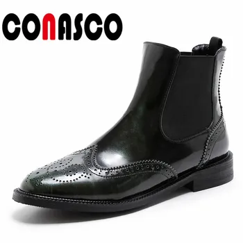 CONASCO Brand Women Thick Heels Ankle Boots Round Toe Autumn Winter Martin Shoes Woman Sexy Slip On Motorcycle Boots New Shoes
CONASCO Brand Women Thick Heels Ankle Boots Round Toe Autumn Winter Martin Shoes Woman Sexy Slip On Motorcycle Boots New Shoes