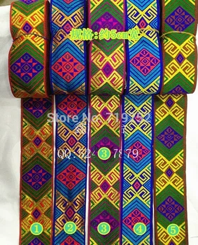 5colors 5cm 50mm 2' costume curtain laciness lace national jacquard ribbon embroidery woven webbing rhombus blocks colorful trim
5colors 5cm 50mm 2' costume curtain laciness lace national jacquard ribbon embroidery woven webbing rhombus blocks colorful trim
