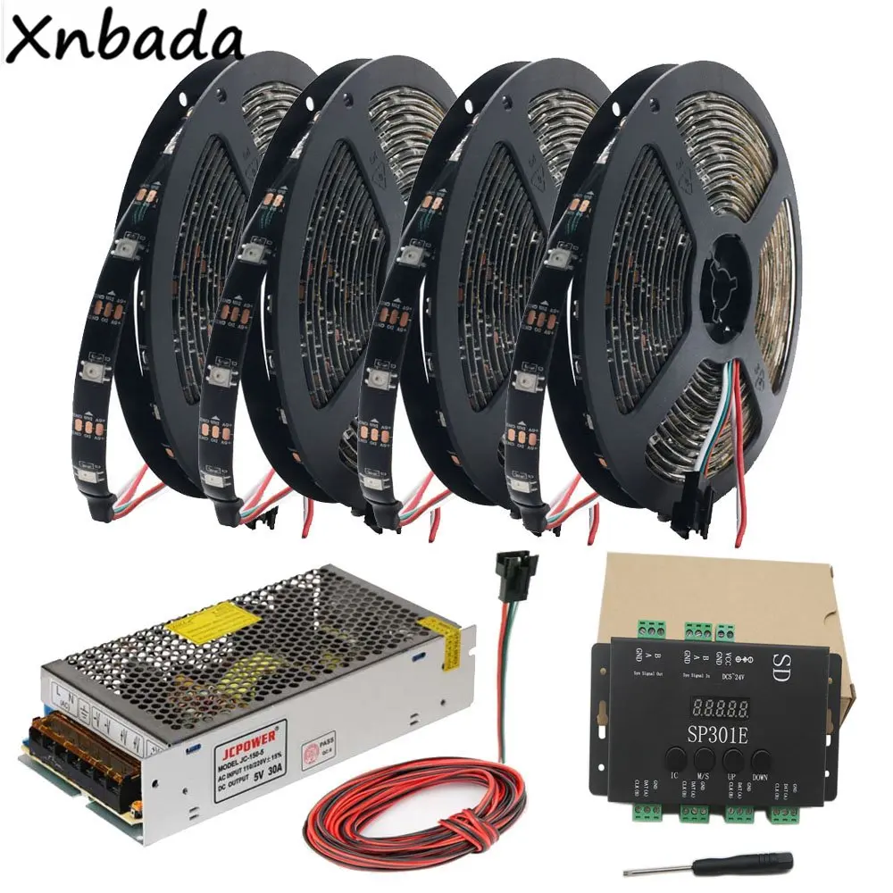 WS2812B WS2812 RGB Led Strip Light Tape SP301E Syn Signal Programmable Pixel RGB LED Controller DC5V Led Transformer Kit
WS2812B WS2812 RGB Led Strip Light Tape SP301E Syn Signal Programmable Pixel RGB LED Controller DC5V Led Transformer Kit