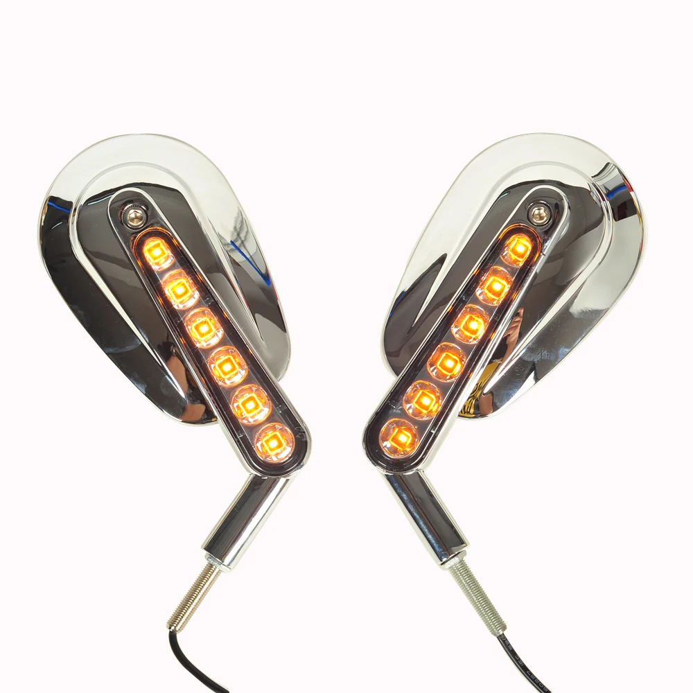 1 Pair Chrome Motorcycle Mirror LED Turn Signal Light Muscle Motorcycle rear Side view mirrors case for Harley V-ROD VROD VRSCF
1 Pair Chrome Motorcycle Mirror LED Turn Signal Light Muscle Motorcycle rear Side view mirrors case for Harley V-ROD VROD VRSCF