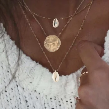 UMKA Vintage Carved Necklace For Women Fashion Gold Color Medallion Necklace Multiple Layers Pendant Long Necklaces Boho Jewelry
UMKA Vintage Carved Necklace For Women Fashion Gold Color Medallion Necklace Multiple Layers Pendant Long Necklaces Boho Jewelry