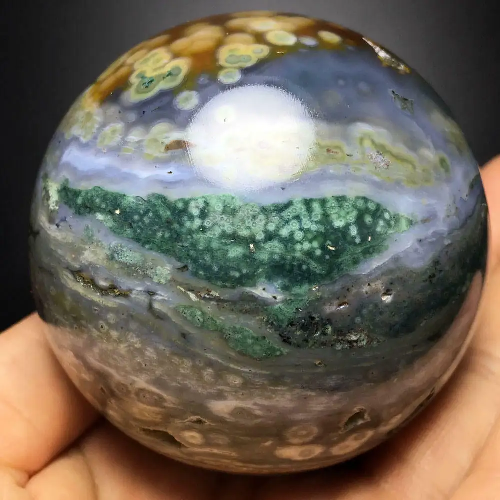 307g Raw NATURAL OCEAN JASPER QUARTZ Geode CRYSTAL sphere HEALING crystals healing stones
307g Raw NATURAL OCEAN JASPER QUARTZ Geode CRYSTAL sphere HEALING crystals healing stones