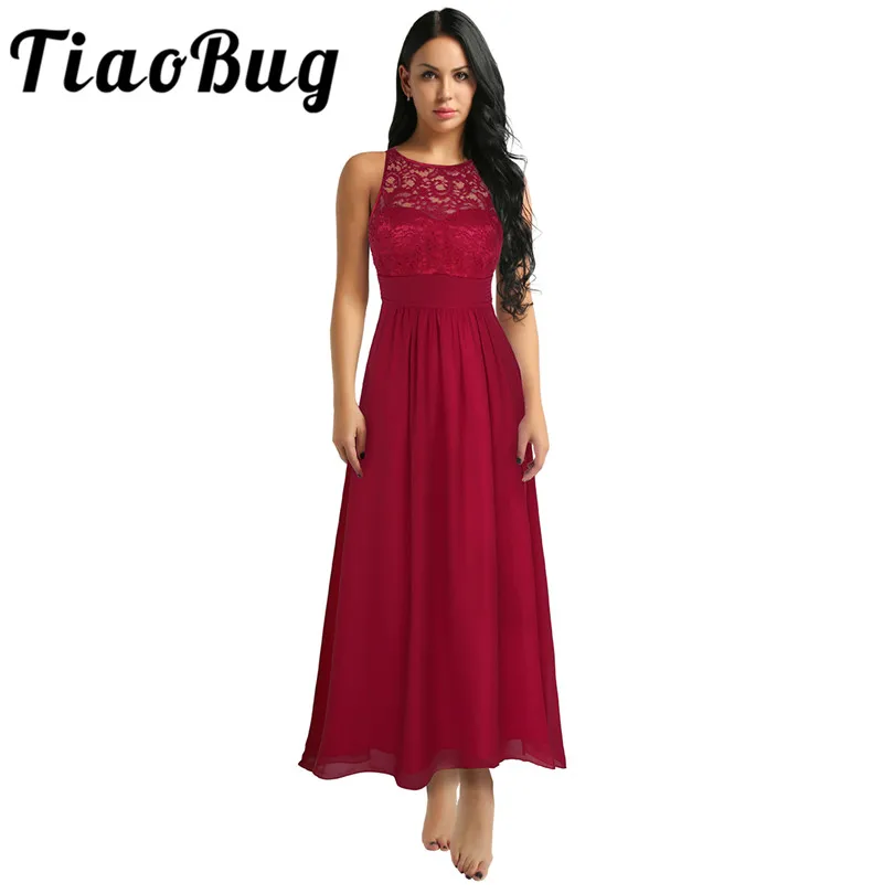 Elegant Women Ladies Sleeveless Embroidered Floral Lace Chiffon Side Slit Bridesmaid Dress Long Prom Party Gowns Formal Dresses
Elegant Women Ladies Sleeveless Embroidered Floral Lace Chiffon Side Slit Bridesmaid Dress Long Prom Party Gowns Formal Dresses