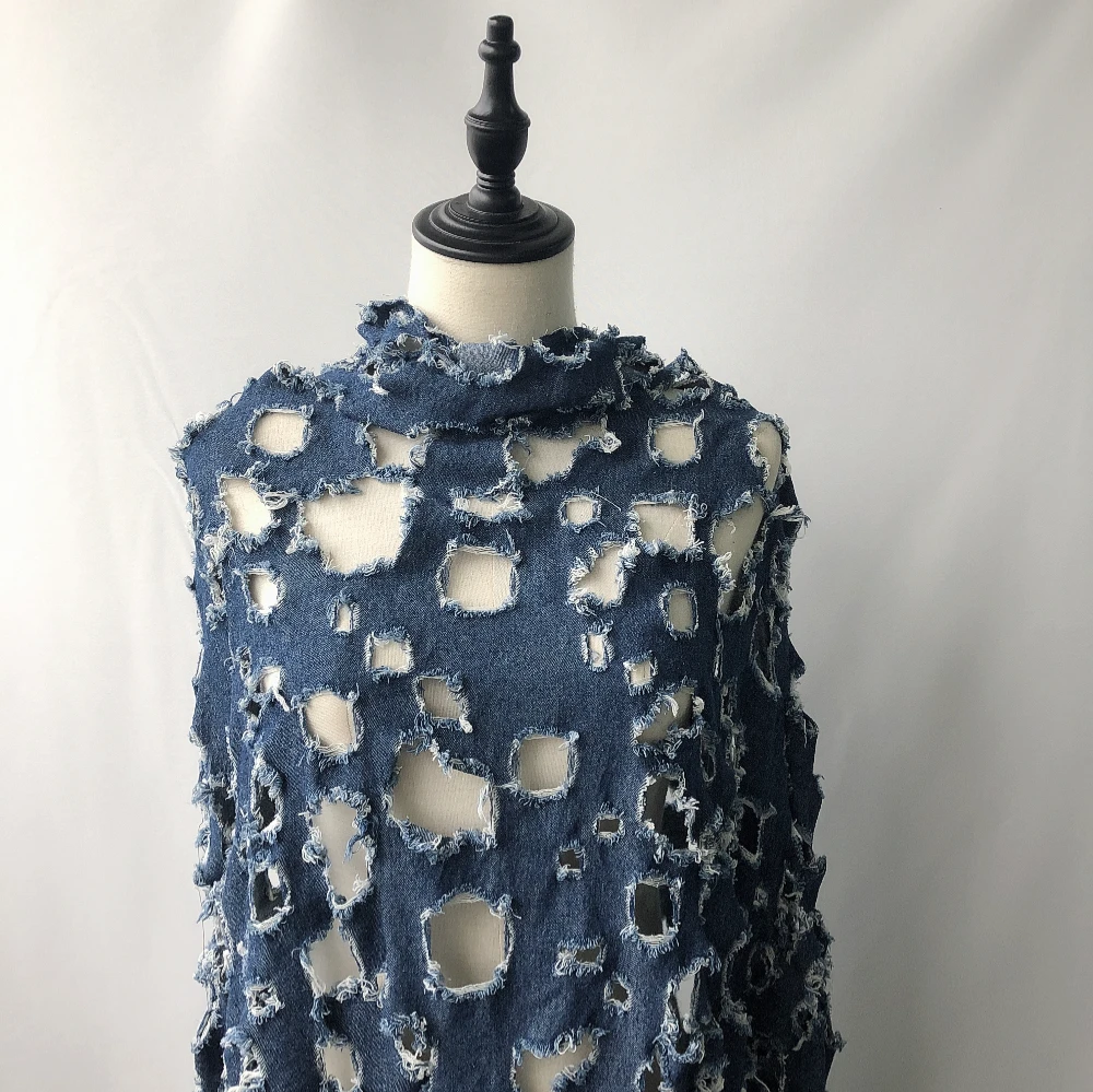 50x150cm Original Designer Fabric with Holes Fabric Denim Creative Hollow Perspective Cloth Soft Thin
50x150cm Original Designer Fabric with Holes Fabric Denim Creative Hollow Perspective Cloth Soft Thin