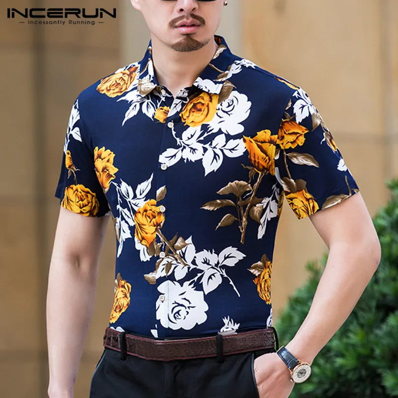 INCERUN 2019 New Middle-aged Printing Summer Men's Short-sleeved Lapel Flower Shirt High-end Business Gentleman Thin Camisas 5XL
INCERUN 2019 New Middle-aged Printing Summer Men's Short-sleeved Lapel Flower Shirt High-end Business Gentleman Thin Camisas 5XL