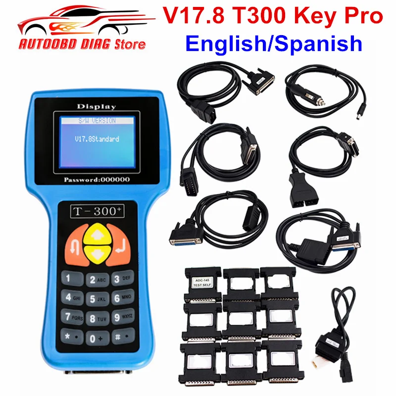 New Professional T-300 T300 Auto Key Programmer T Code T 300 V17.8 Car Key Transponder T300 Key Maker English/Spanish Optional
New Professional T-300 T300 Auto Key Programmer T Code T 300 V17.8 Car Key Transponder T300 Key Maker English/Spanish Optional