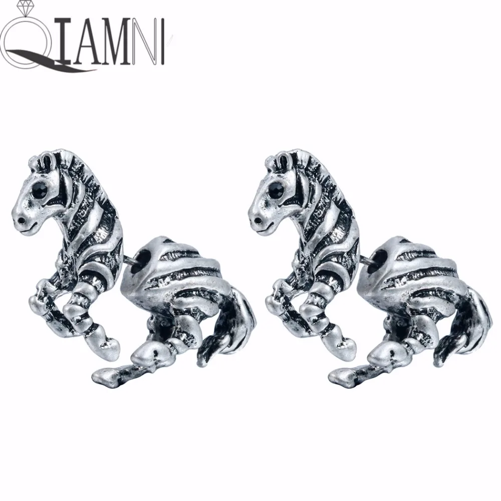 QIAMNI 3D Vintage Punk Gothic Fake Gauge Earrings Zebra Horse Animal Stud Plug Earrings For Women Men Party Jewelry Accessories
QIAMNI 3D Vintage Punk Gothic Fake Gauge Earrings Zebra Horse Animal Stud Plug Earrings For Women Men Party Jewelry Accessories