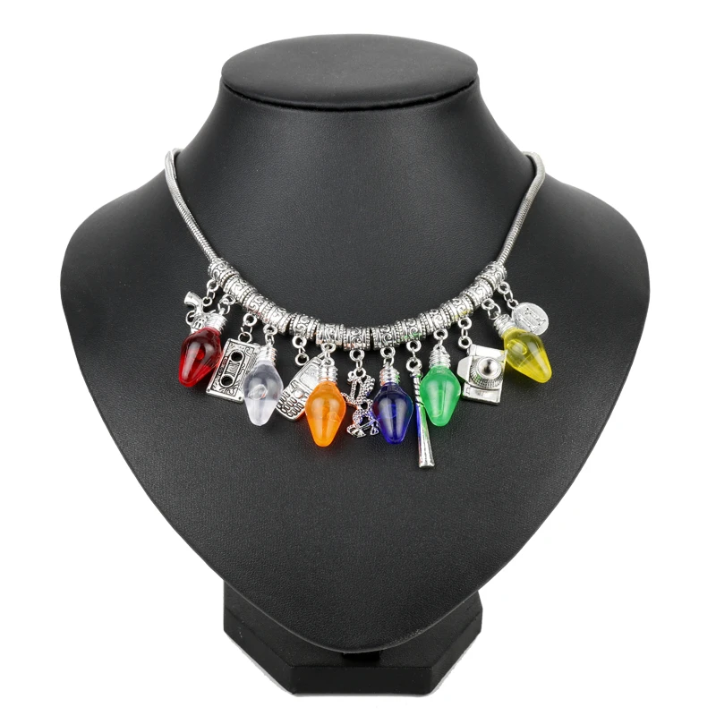 Fashion Birthday Gift Jewelry Stranger Things Tape Camera Lights Colorful Bulb Charm Pendant Necklace Choker for Women Girl
Fashion Birthday Gift Jewelry Stranger Things Tape Camera Lights Colorful Bulb Charm Pendant Necklace Choker for Women Girl