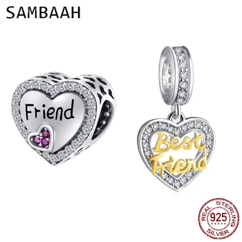 Sambaah Dangle Best Friend Heart Charm 925 Sterling Silver Best Friends Beads fit Pandora Friendship Bracelet CWS0181
Sambaah Dangle Best Friend Heart Charm 925 Sterling Silver Best Friends Beads fit Pandora Friendship Bracelet CWS0181