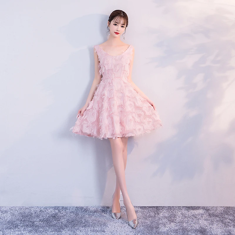 Bridemaid Dress Pink Color Mini Dress Women Wedding Party Dress
Bridemaid Dress Pink Color Mini Dress Women Wedding Party Dress