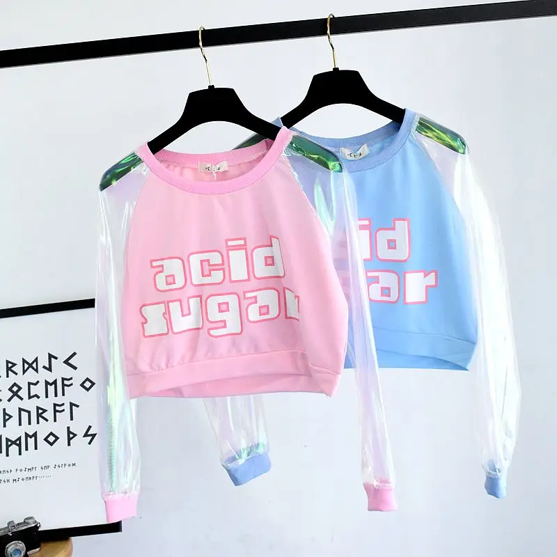 Harajuku Fashion Women Hoodies Sweet Colorful Mesh Letter Print Girls Sweatshirt Street Dance Cheerleading Performance Hoodies
Harajuku Fashion Women Hoodies Sweet Colorful Mesh Letter Print Girls Sweatshirt Street Dance Cheerleading Performance Hoodies