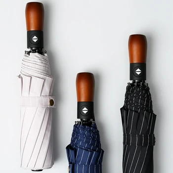 Fully Automatic Umbrella Men Folding Car Rain Women Umbrella Business Parasol Windproof Men High Quality Wooden UMBRELLAS Gift
Fully Automatic Umbrella Men Folding Car Rain Women Umbrella Business Parasol Windproof Men High Quality Wooden UMBRELLAS Gift
