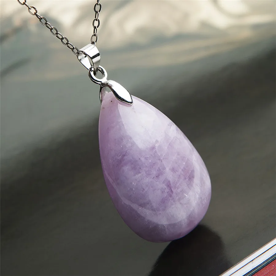Genuine Purple Natural Kunzite Gemstone Crystal Water Drop Bead Pendant 32x22x19mm
Genuine Purple Natural Kunzite Gemstone Crystal Water Drop Bead Pendant 32x22x19mm