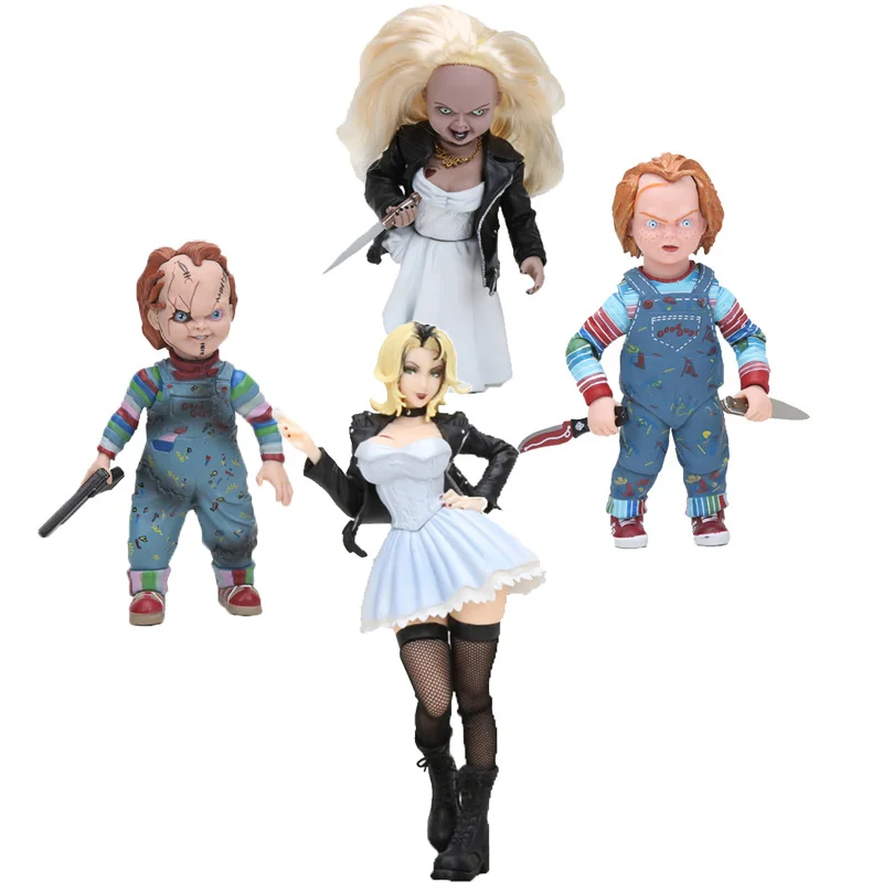 10cm NECA good guys Child's Play Scary Bride of Chucky 1/10 Scale Horror Doll chucky doll PVC Action Figure Toy Halloween gift
10cm NECA good guys Child's Play Scary Bride of Chucky 1/10 Scale Horror Doll chucky doll PVC Action Figure Toy Halloween gift