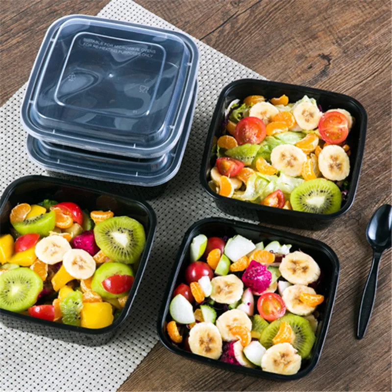 25pcs American style black transparent plastic lunch box disposable square lunch box takeaway packaging food salad fruit box
25pcs American style black transparent plastic lunch box disposable square lunch box takeaway packaging food salad fruit box