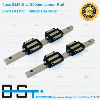 BSTMOTION New Square Linear Rail 4pcs BLH 15 -L 1200mm Linear guideway +8pcs BLH15F Flange Slide Block for CNC router
BSTMOTION New Square Linear Rail 4pcs BLH 15 -L 1200mm Linear guideway +8pcs BLH15F Flange Slide Block for CNC router