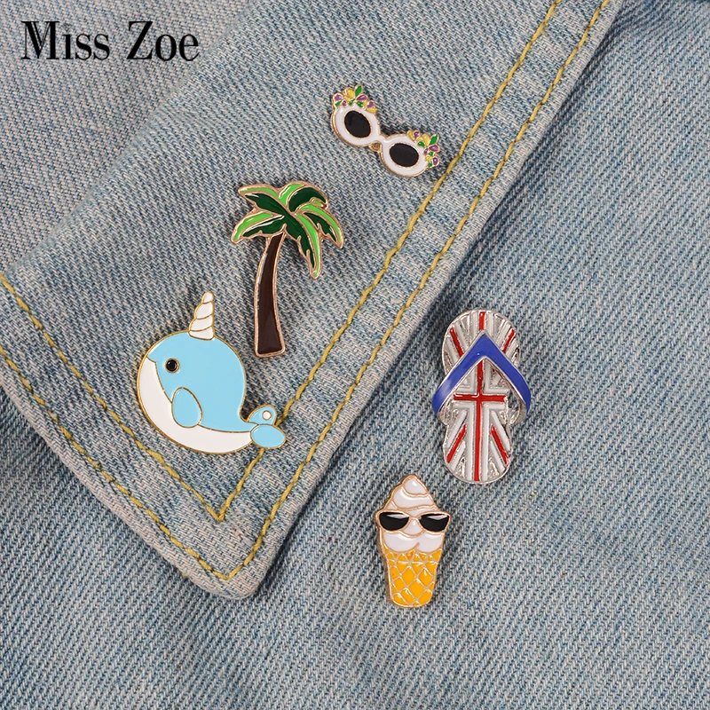 Beach life enamel pin Tree ice cream narwhal badge brooch Lapel pin for Denim Jean shirt bag Cartoon Jewelry Gift for women kids
Beach life enamel pin Tree ice cream narwhal badge brooch Lapel pin for Denim Jean shirt bag Cartoon Jewelry Gift for women kids