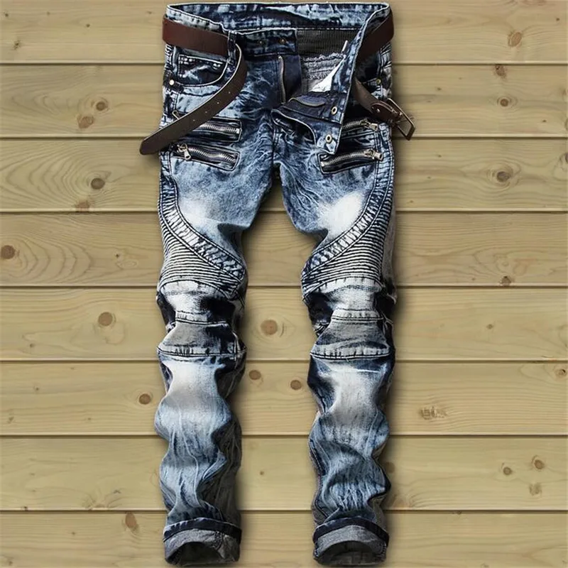New Men Biker Jeans Pant Multil Pocket Slim Fit Pleated Motorcycle Denim Joggers Male Designer Moto Cargo Jeans Men Trousers
New Men Biker Jeans Pant Multil Pocket Slim Fit Pleated Motorcycle Denim Joggers Male Designer Moto Cargo Jeans Men Trousers