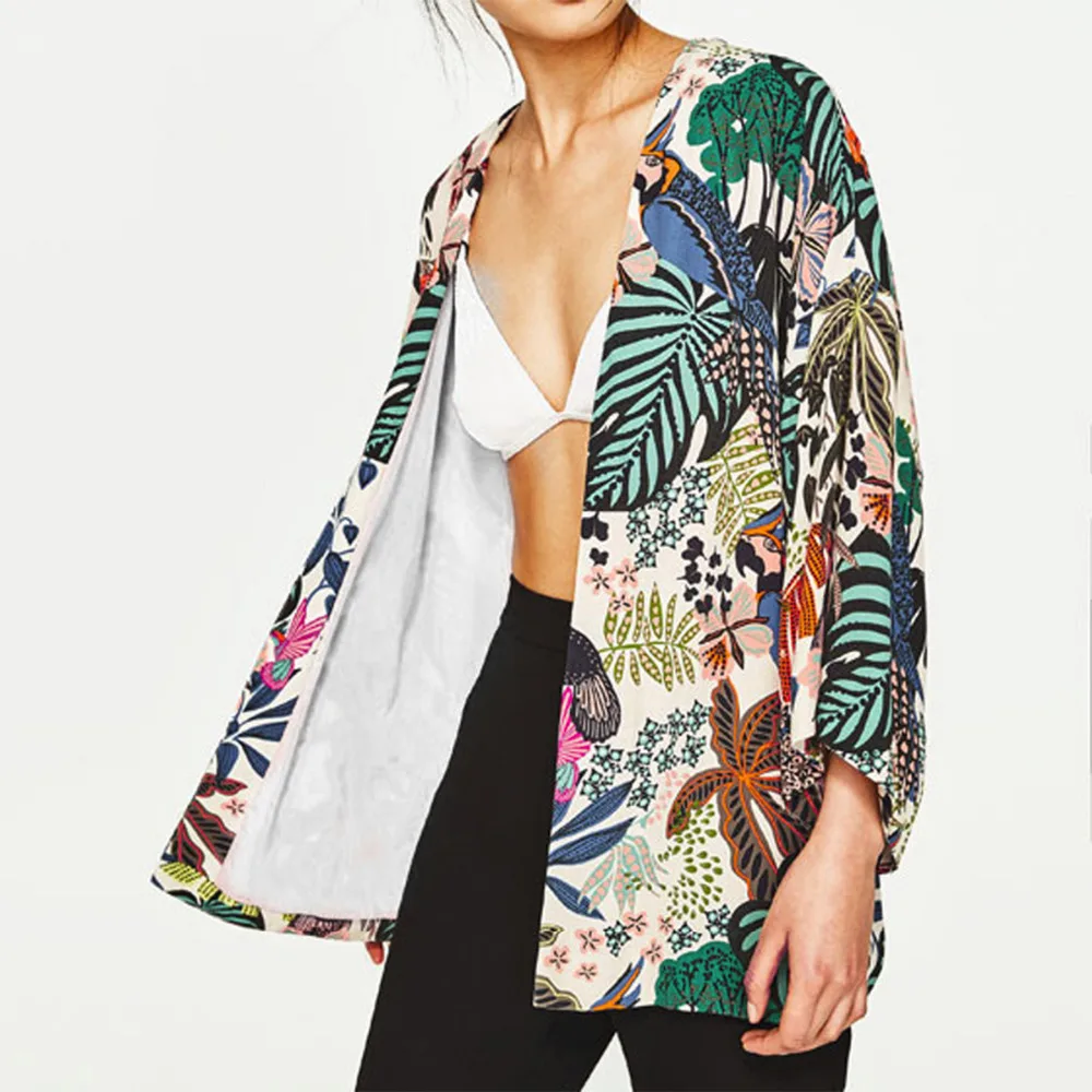 Women Summer Style Floral Loose Casual Half Sleeve Tops Womens Open Front Transparent Boho Long Kimono
Women Summer Style Floral Loose Casual Half Sleeve Tops Womens Open Front Transparent Boho Long Kimono
