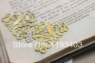 

20PCS RAW brass Filigree Jewelry Connectors Setting Cab Base 30x38mm Connector Finding (FILIG-RB-14)