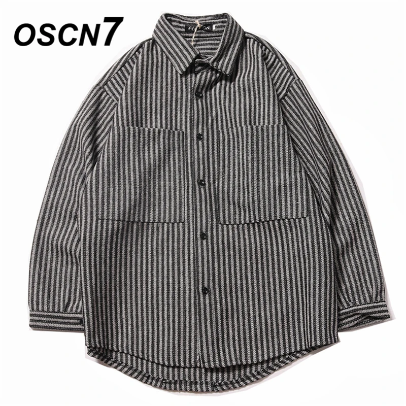 OSCN7 Casual Stripe Long Sleeve Shirt Men Streetwear 2019 Fall Fashion Splice Long Sleeve Shirts Harujuku Mens Shirt 2215
OSCN7 Casual Stripe Long Sleeve Shirt Men Streetwear 2019 Fall Fashion Splice Long Sleeve Shirts Harujuku Mens Shirt 2215