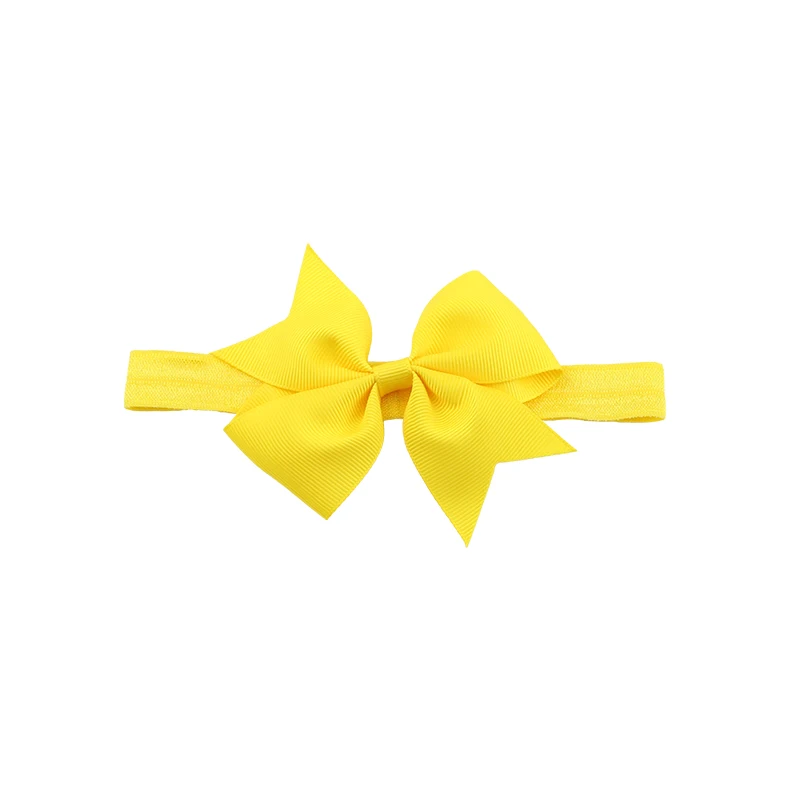 Lovely Printed Floral Fabric Bow Headband Striped Dots Knot Elastic Nylon Hair Band For Girl Children Headwear (18)