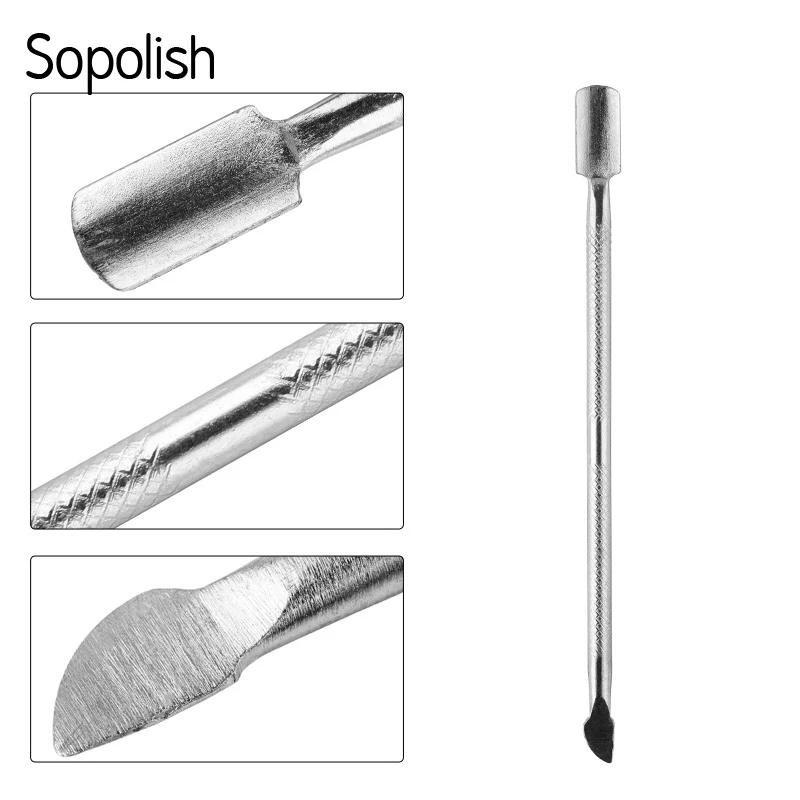 Sopolish Nail Art tools Stainless Steel Cuticle Pusher Essential Cuticle 2 Way Spoon Pusher Pedicure Manicure Care Cleaner
Sopolish Nail Art tools Stainless Steel Cuticle Pusher Essential Cuticle 2 Way Spoon Pusher Pedicure Manicure Care Cleaner