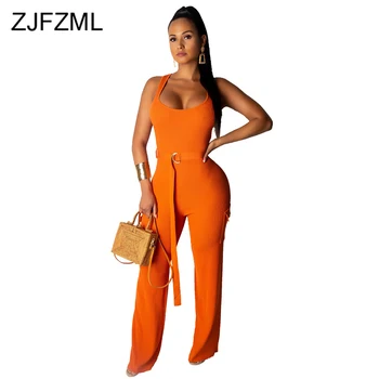 High Waist Ribbed Rompers Womens Jumpsuit Summer Round Neck Sleeveless Wide Leg Bodysuit Casual Back Zipper Sashes Party Overall
High Waist Ribbed Rompers Womens Jumpsuit Summer Round Neck Sleeveless Wide Leg Bodysuit Casual Back Zipper Sashes Party Overall