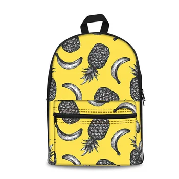 THIKIN Black Banana Pineapple Cartoon Pattern Children School Bag Lightweight Women Satchel Casual Shoulder Bag Unique Mochila 
THIKIN Black Banana Pineapple Cartoon Pattern Children School Bag Lightweight Women Satchel Casual Shoulder Bag Unique Mochila