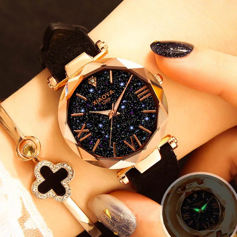 Fashion Watch Women 2019 Luxury Brand Women's Watches Personality Romantic Starry Sky Wrist Watch Leather Rhinestone Designer
Fashion Watch Women 2019 Luxury Brand Women's Watches Personality Romantic Starry Sky Wrist Watch Leather Rhinestone Designer