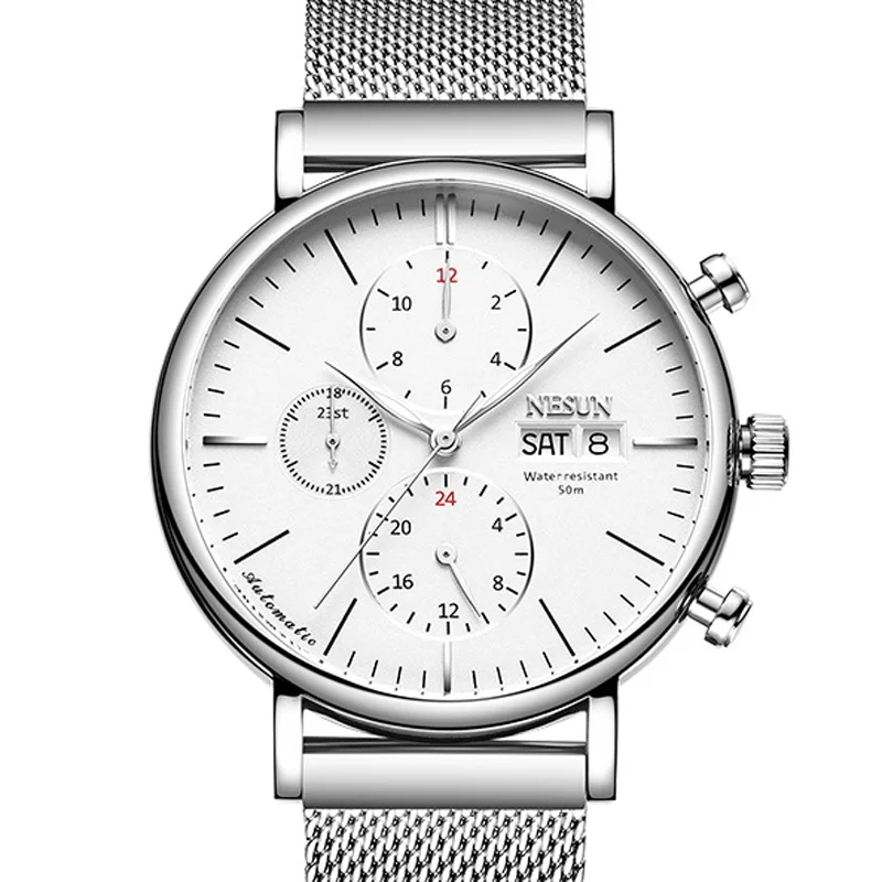 New Luxury Brand Switzerland NESUN Watch Men Multi-function Dial Automatic Mechanical Men's Watches 50M Waterproof clock N9028-4
New Luxury Brand Switzerland NESUN Watch Men Multi-function Dial Automatic Mechanical Men's Watches 50M Waterproof clock N9028-4