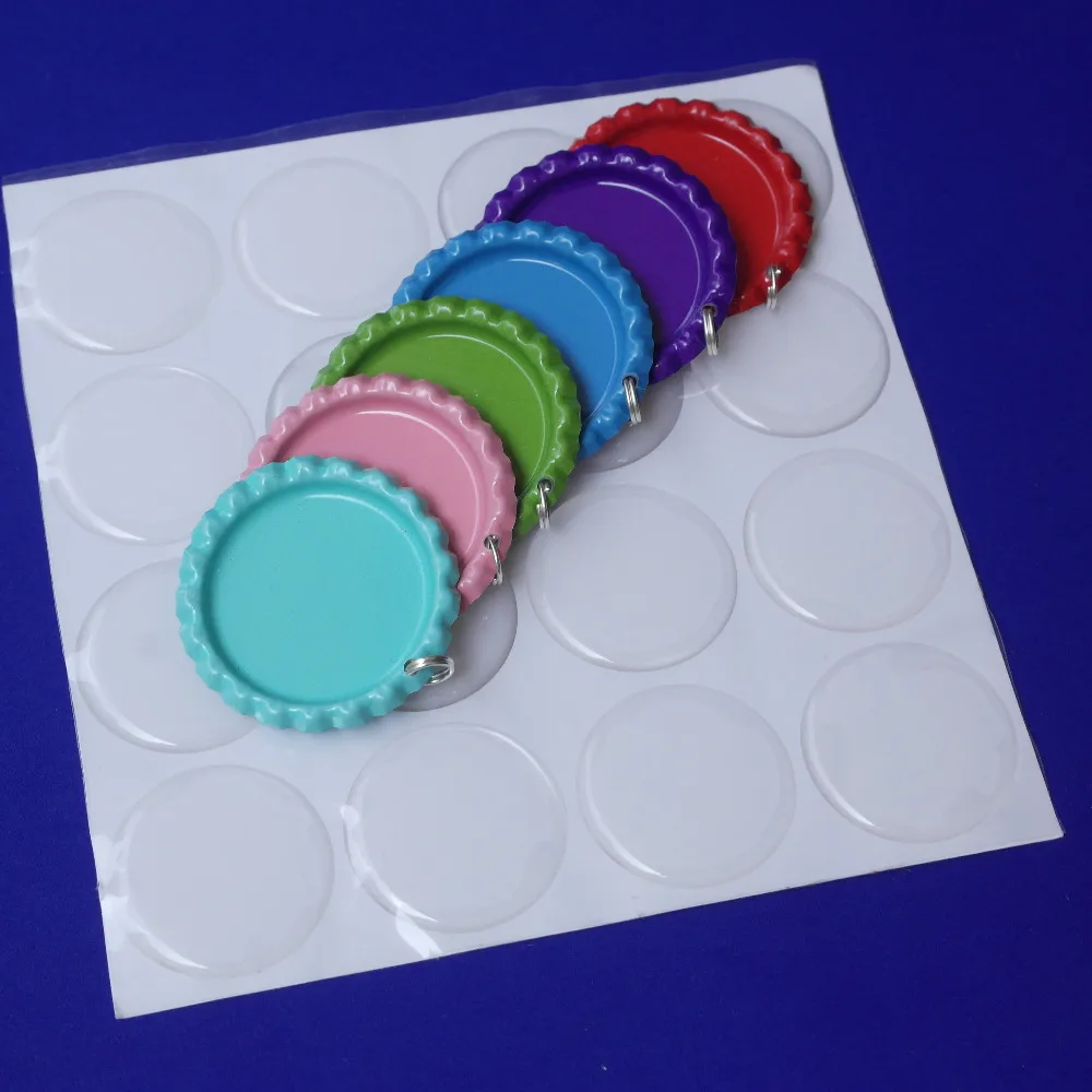 100 Pcs Both Side Colored Flattened Bottle caps With Holes and Split Rings +100 pcs Clear Epoxy For Diy Jewelry Craft Necklace
100 Pcs Both Side Colored Flattened Bottle caps With Holes and Split Rings +100 pcs Clear Epoxy For Diy Jewelry Craft Necklace
