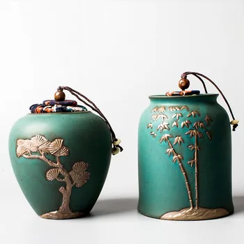 Creative Tea Storage Jar Ceramic Art Tieguanyin Puer Holder Coarse Pottery Box Coffee Beans Caddy Container Teaware Accessories
Creative Tea Storage Jar Ceramic Art Tieguanyin Puer Holder Coarse Pottery Box Coffee Beans Caddy Container Teaware Accessories