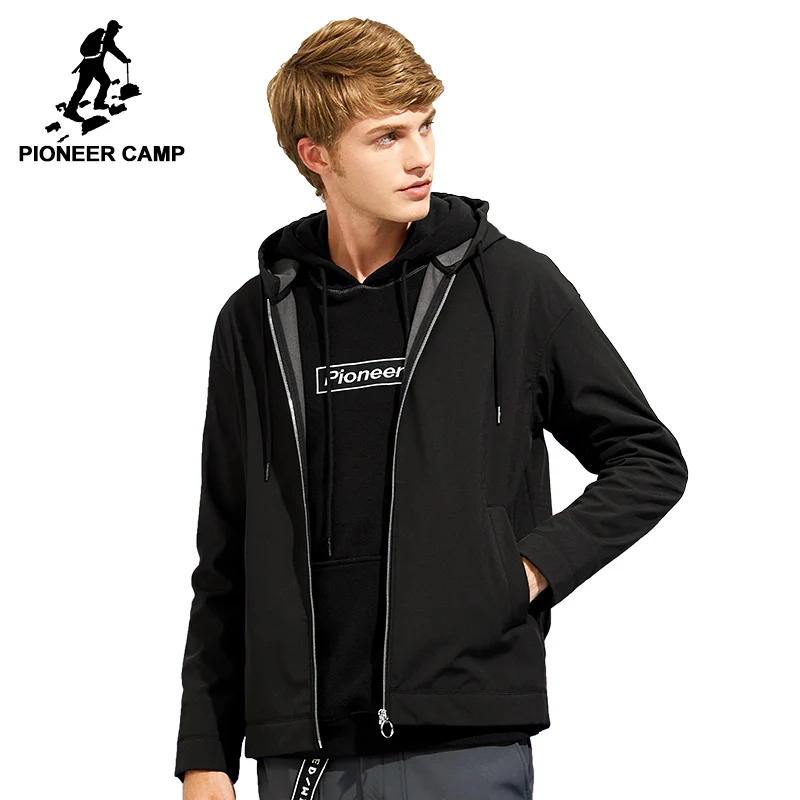 Pioneer Camp softshell waterproof jacket for men brand-clothing hooded black casual coat male windbreaker top quality AJK702376
Pioneer Camp softshell waterproof jacket for men brand-clothing hooded black casual coat male windbreaker top quality AJK702376