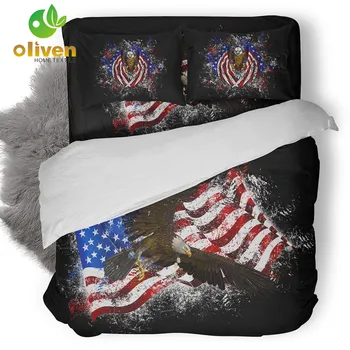 Colorful American Flag Bedding Set Military Bald Eagle Printed Duvet Cover Set Independence Day Decor Bedding patriot Theme B40
Colorful American Flag Bedding Set Military Bald Eagle Printed Duvet Cover Set Independence Day Decor Bedding patriot Theme B40