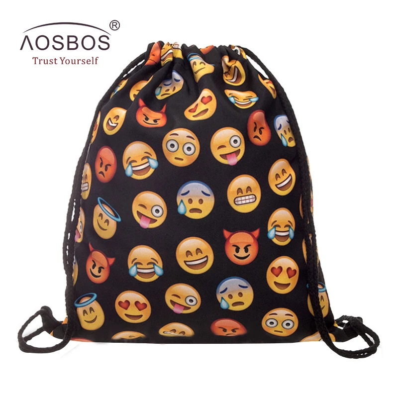 Aosbos Lovely Emoji Printed Drawstring Backpack Outdoor Sports Gym Bag Durable Training Fitness Sack Drawstring Bag for Shoes
Aosbos Lovely Emoji Printed Drawstring Backpack Outdoor Sports Gym Bag Durable Training Fitness Sack Drawstring Bag for Shoes
